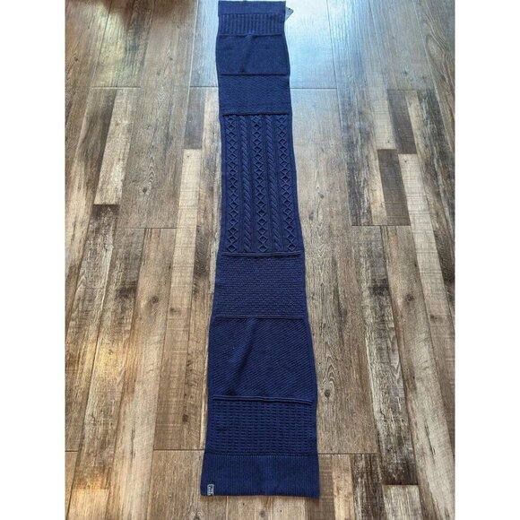 Ted Baker NWT Navy Multi Knitted Scarf One Size Unisex - Picture 4 of 4